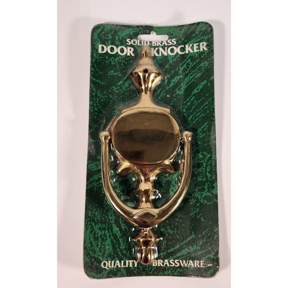 Vintage Solid Brass Classic Door Knocker with Hardware 8" tall Brand New (9) - Picture 1 of 6